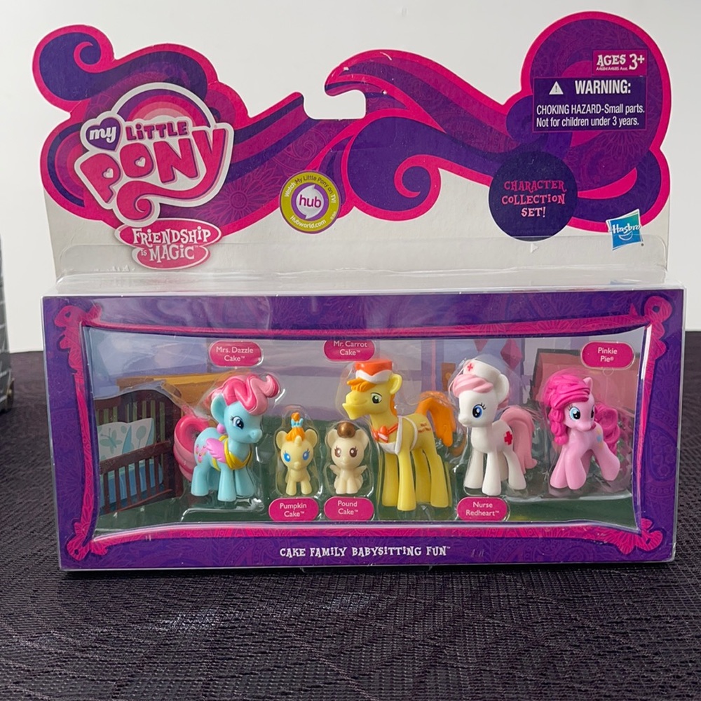 NWOT. My Little Pony Character Collection Set “Cake Family Babysitting Fun”